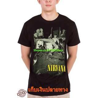 เสื้อยืดวินเทจเสื้อวง Nirvana เสื้อ เนอร์วานา เสื้อคอฟิต แฟชั่น เสื้อวินเทจ RCM1703S-5XL