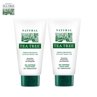 Tea Tree ที ทรี โฟมล้างหน้า ออยล์ คอนโทรล ขนาด 4.8 ออนซ์ 2 หลอด Oil Control Facial Foam ลดสิว คุมมัน