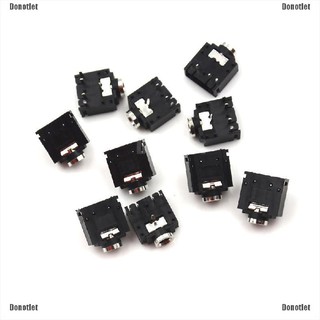 แจ็คเชื่อมต่อสเตอริโอ donotlet 5 pin pcb female 3 . 5 มม. 10 ชิ้น pj -