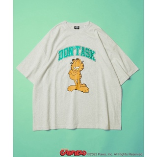 Freaks STORE เสื้อยืดคอกลม แขนสั้น ผ้าฝ้าย พิมพ์ลายตัวอักษร Garfieldเสื้อยืด