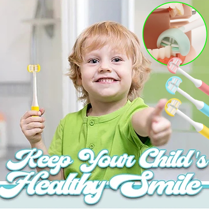 ภาพหน้าปกสินค้าCOD U Shape แปรงสีฟัน แปรงสีฟันเด็ก 3D ขนแปรง 3 ด้าน แปรงสีฟันเด็กขนนุ่ม