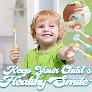 ภาพขนาดย่อของสินค้าCOD U Shape แปรงสีฟัน แปรงสีฟันเด็ก 3D ขนแปรง 3 ด้าน แปรงสีฟันเด็กขนนุ่ม