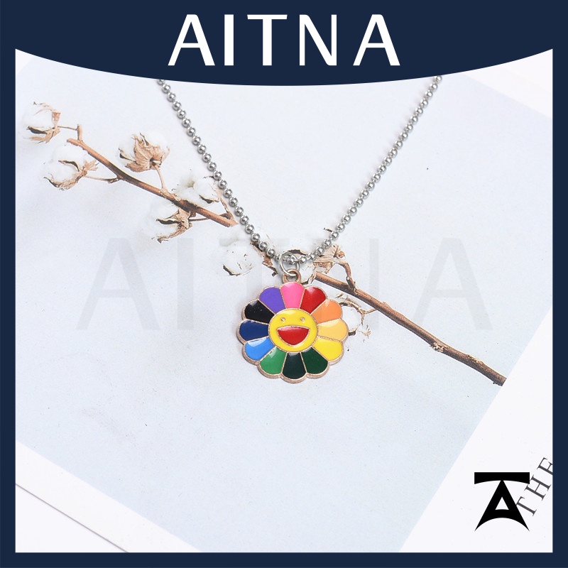 aitna-สร้อยคอแฟชั่น-จี้ก้อนเมฆ-สายรุ้ง-ดอกทานตะวัน-ยูนิคอร์น