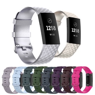 สายนาฬิกาข้อมือซิลิโคนสําหรับ Fitbit Charge4 / 3 / 3 Se Watch