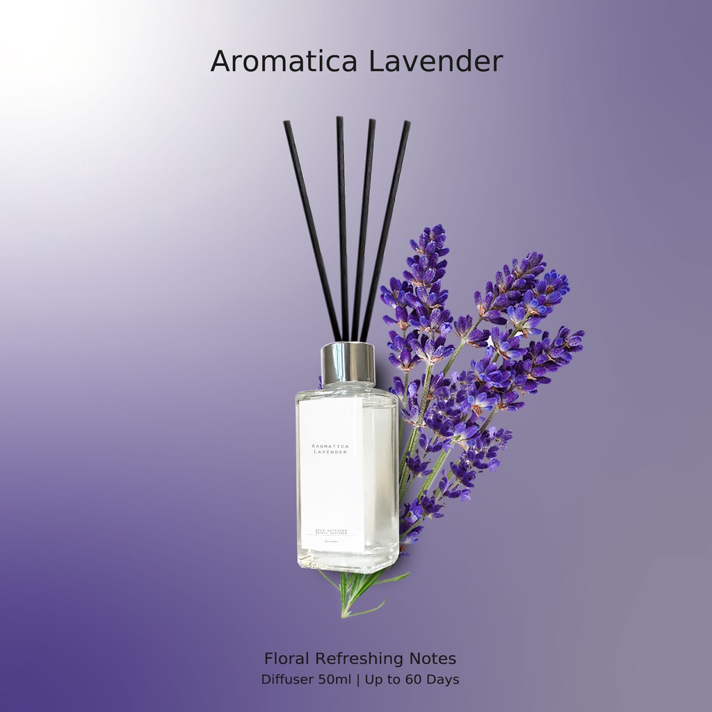 ก้านหอม-ปรับอากาศ-diffuser-กลิ่น-aromatica-lavender-ผ่อนคลายสไตล์-ลาเวนเดอร์-50ml-ฟรี-ก้านไม้กระจายกลิ่น-ไม่มีกล่อง