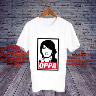 เสื้อยืดสีขาว สั่งทำ เสื้อแฟนคลับ เสื้อ Fanmeeting ศิลปินเกาหลี เสื้อยืด โอปป้า ซุงกัง Oppa Sung Kang  - OPA62