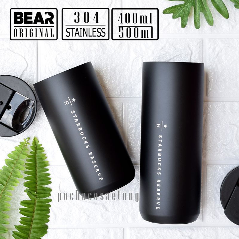 แก้ว-bear-sbr-400-amp-500ml-ของเเท้-มีประกัน-ฝาปิดสนิท-แถมยางรองแก้ว