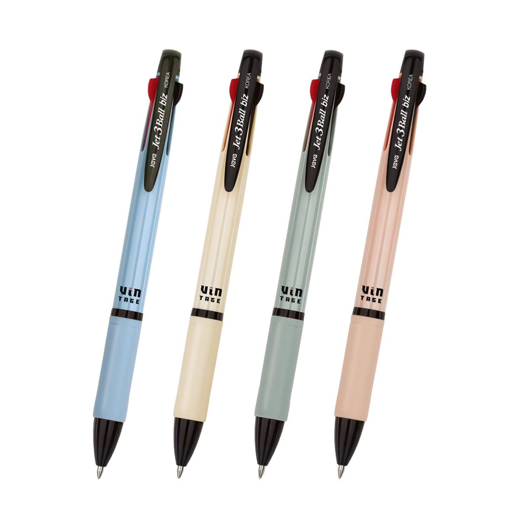 ปากกาลูกลื่น Java Jet 3 Ball BIZ Vintage ขนาด 0.7 มม. (แท่งเดียว 3 สี ...