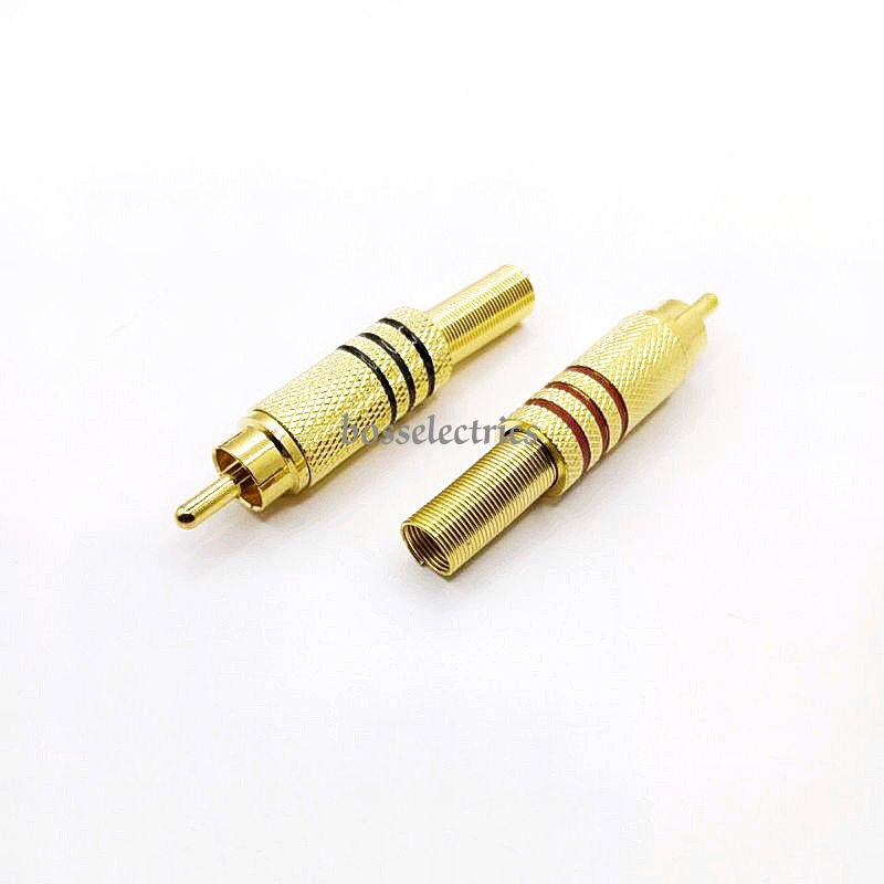 rca-1คู่-connector-male-jack-plug-audio-vedio-welding-gold-red-black