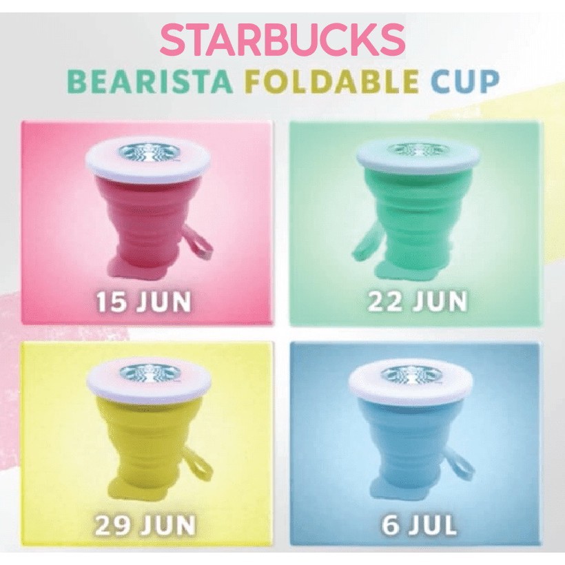 Starbucks Bearista Foldable Cup 8 Oz.   100% | Shopee  Thailand