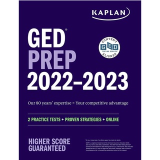 ตัวเล่มจริง หนังสือภาษาอังกฤษ GED Test Prep 2022-2023: 2 Practice Tests + Proven Strategies + Online (Kaplan Test Prep)