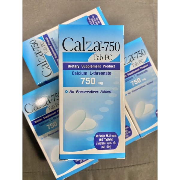 ภาพหน้าปกสินค้าCalza tab Calcium L-Threonate แบบเม็ด 60 เม็ด ท้องไม่ผูก