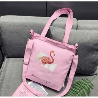 กระเป๋าสะพายsf ใบละ 350 บาทกระเป๋าผ้าสะพายข้าง Flamingoขนาด: 39*34cm