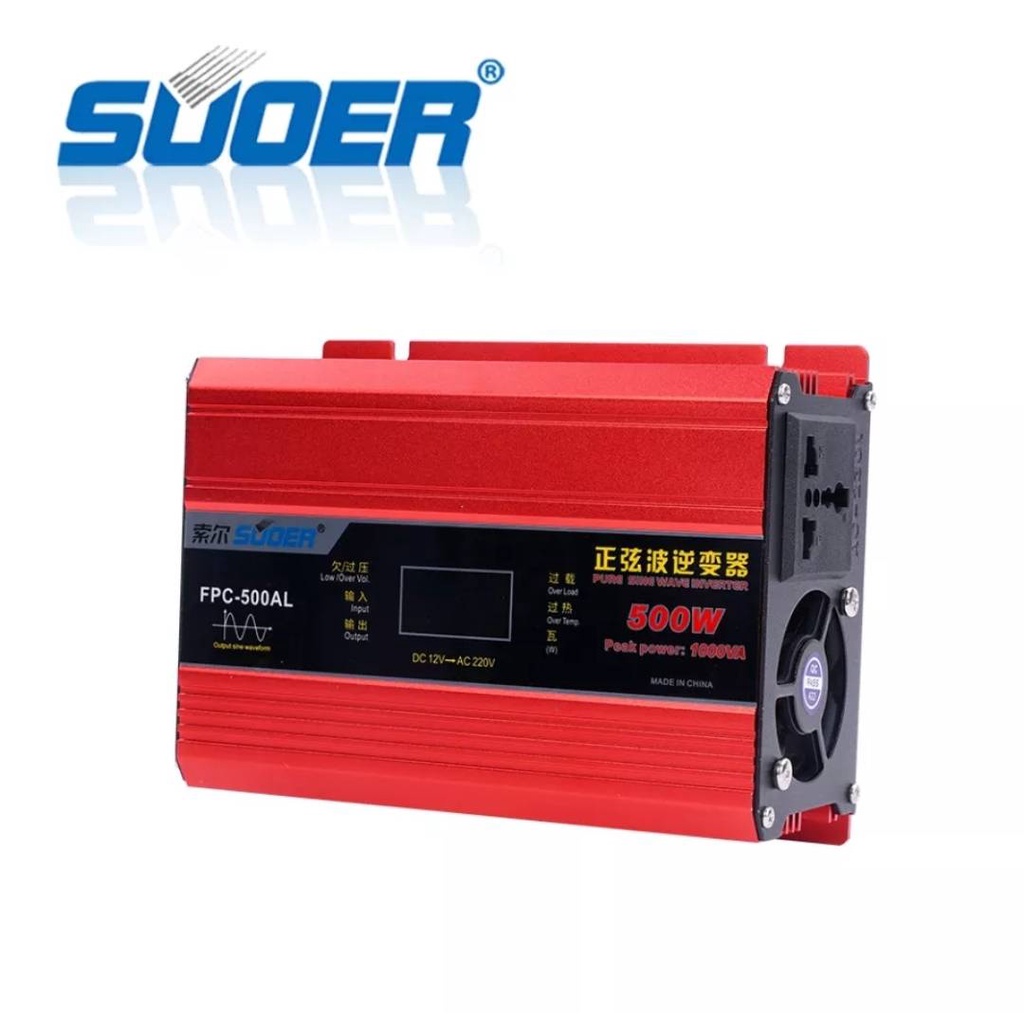 อินเวอร์เตอร์-12v500w-suoer-fpc-500al-pure-sine-wave-ชนิดคลื่นเพียวซายเวฟ