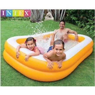 intex สระน้ำ 229x147x46.cm (สีส้ม)