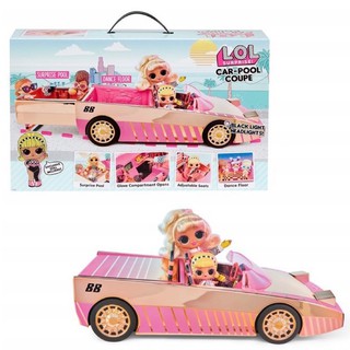 L.O.L. Surprise! Car-Pool Coupe with Exclusive Doll, Surprise Pool &amp; Dance Floor