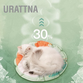 Urattna เสื่อทําความเย็น กันน้ํา ทรงกลม แบบหนา แบบนิ่ม ทนต่อการฉีกขาด แฟชั่นฤดูร้อน สําหรับสัตว์เลี้ยง สุนัข แมว