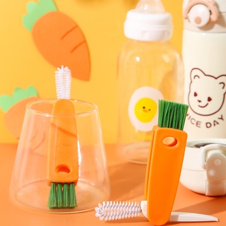 3-in-1 Cup Lid Cleaning Brush Multifunctional Hard Bristles Water Bottle Spout Small Gap Cleaning Tools Folding for Seam