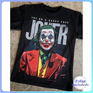 BT 0 Joker Put On a Happy Face เสื้อยืด สีดำ BT Black Timber T-Shirt ผ้าคอตตอน สกรีนลายแน่น S M L XL XXL