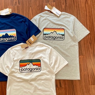 เสื้อยืดแขนสั้น พิมพ์ลายตัวอักษร ภูเขาหิมะ สีรุ้ง หลากสี สําหรับผู้ชาย และผู้หญิง