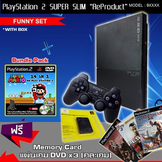 Ps2 ReProduct Sony Playstation 2 PS2 Slim 90006 Funny Set (MARIO PLUS)