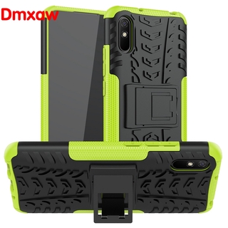 Casing Xiaomi Redmi 9 9A 9C Note 9 Pro 9s 5G Case Armor Shockproof + Kickstand Cover Hard Frame