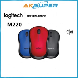 Logitech M220 Wireless Silent Mouse, Noiseless Productivity.เมาส์ใบ้ไร้สายเม้าส์เงี
