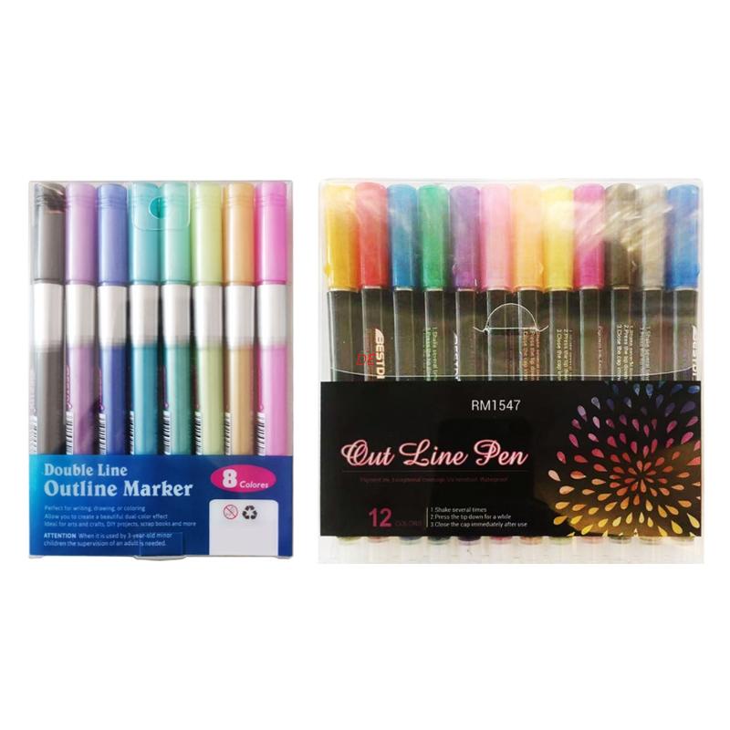 8Pcs Clothes Textile Markers Fabric Paint Pens DIY Crafts T-shirt Pigment Painting  Pen Writing Liner Marker Pen YIY
