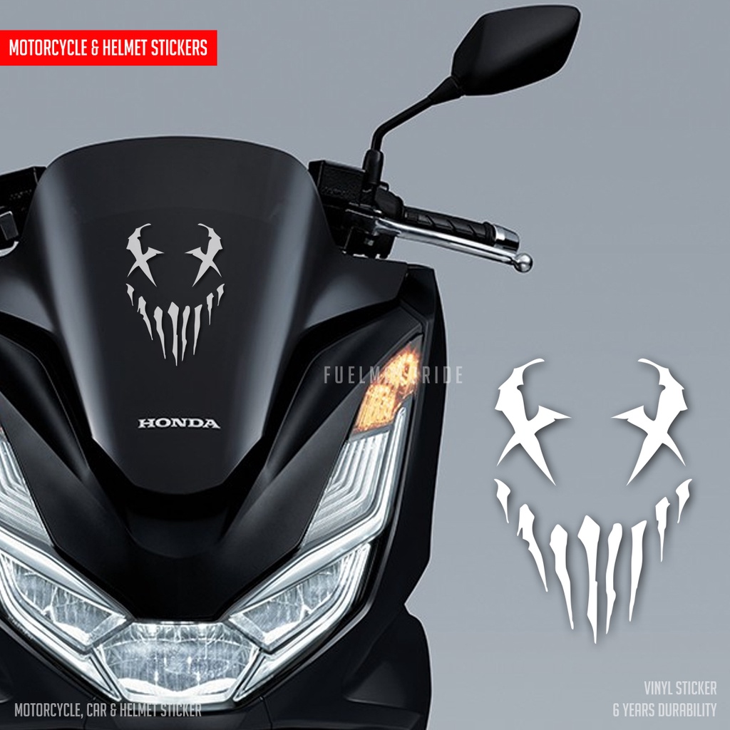 สติกเกอร์ติดหมวกกันน็อครถจักรยานยนต์ Ghost Claw pcx nmax Moslem beat ...