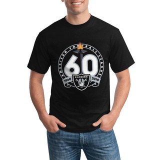 เสื้อยืดโอเวอร์ไซส์เสื้อยืด พิมพ์ลาย Oakland Raiders 47 Brand 60Th หลากสี สไตล์วินเทจS-4XL