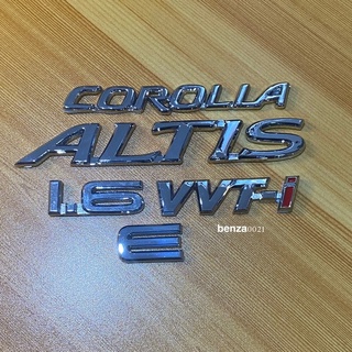 โลโก้ COROLLA ALTIS 1.6 VVTi E ชุดติด Toyota ราคายกชุดมี 5 ชิ้น