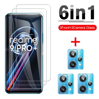 6in1 Camera Protective Glass For Oppo Realme 9 Pro Plus Full Cover Screen Tempered Glass Realmy 9i 9 i Realmi9 Pro 9Pro+ 9 Film