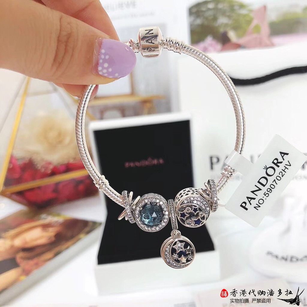 ราคาและรีวิวพร้อมส่ง Pandora ของแท้100% เงินแท้พร้อมcharmsใจของมหาสมุทรส่งเป็นของขวัญให้แฟนหรือเนื่องในโอกาสวันเกิด