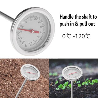 ภาพขนาดย่อของภาพหน้าปกสินค้าcozy* 50cm Premium Stainless Steel Compost Soil Thermometer Garden Backyard 0-120 จากร้าน runnofive.th บน Shopee