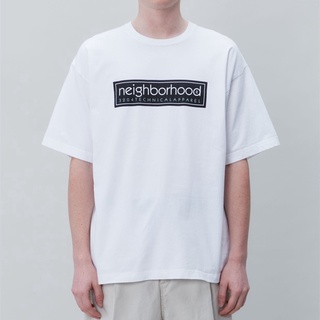 [S-5XL] Neighborhood NBHD เสื้อยืดลําลอง แขนสั้น คอกลม พิมพ์ลายโลโก้ตัวอักษร ทรงหลวม สําหรับผู้ชาย และผู้หญิง