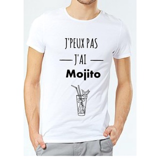 เสื้อยืดอินเทรนด์ผู้ชายอินเทรนด์ผู้หญิงเสื้อยืด พิมพ์ลาย humor I can not I have Mojito สําหรับผู้ชายS-3XL
