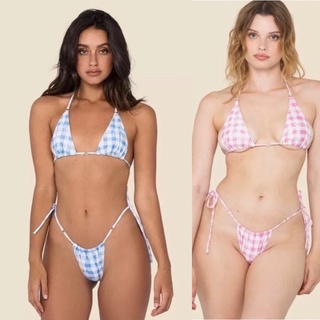 Vanessa Bikini ชุดว่ายน้ำ บิกินี่ลายสก็อตสุดน่ารัก(พร้อมส่ง)