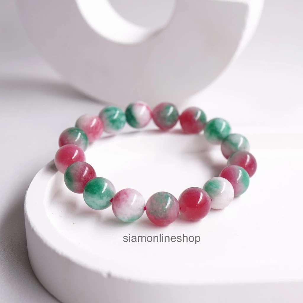 HOKLOKSEW หินฮกลกซิ่ว หยกสามสี เลือกขนาดเม็ดหินได้ (4-14 มม.) https://wayoza.com