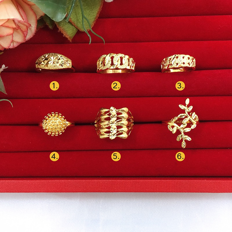 ราคาและรีวิวแหวนทอง คละลาย แหวนตัดลาย แหวน 1 สลึง ทองหุ้ม ทองปลอม ทองชุบ ทองไมครอน แหวนแฟชั่น ฟรีถุงซิปล็อค