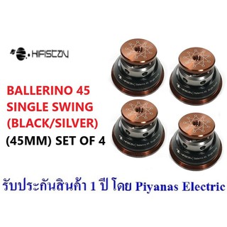 HIFISTAY : BALLERINO 45 SINGLE SWING (45 MM) SET OF 4 (BLACK/SILVER)