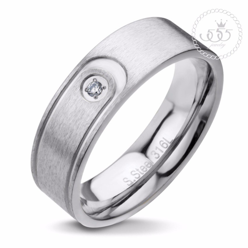 555jewelry-แหวนเเฟชั่น-รุ่น-mnr-304t-a-สี-steel
