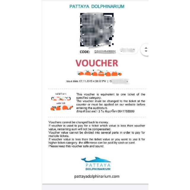 ภาพหน้าปกสินค้าPattaya Dolphinarium โลมาโชว์ พัทยา ดอลฟินนาเรียม ราคาถูก จากร้าน voucherddbyjoy บน Shopee