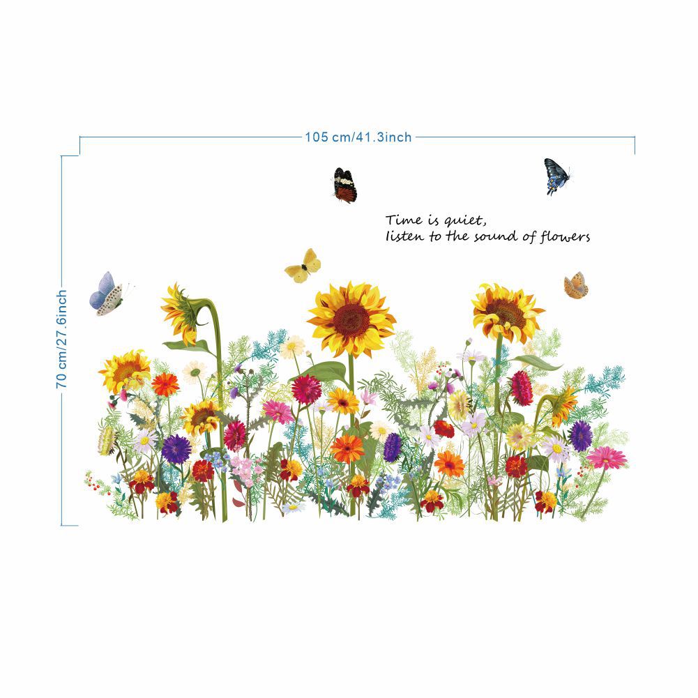 zooyoo-สติกเกอร์ติดผนัง-ลายดอกทานตะวัน-ให้ความอบอุ่น-สําหรับตกแต่งบ้าน-ห้องนอน-ห้องนั่งเล่น