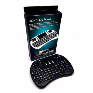 Mini Keyboard  ภาษาไทย-อังกฤษ 2-in-1 New 2.4GHz IR Mini Wireless Keyboard