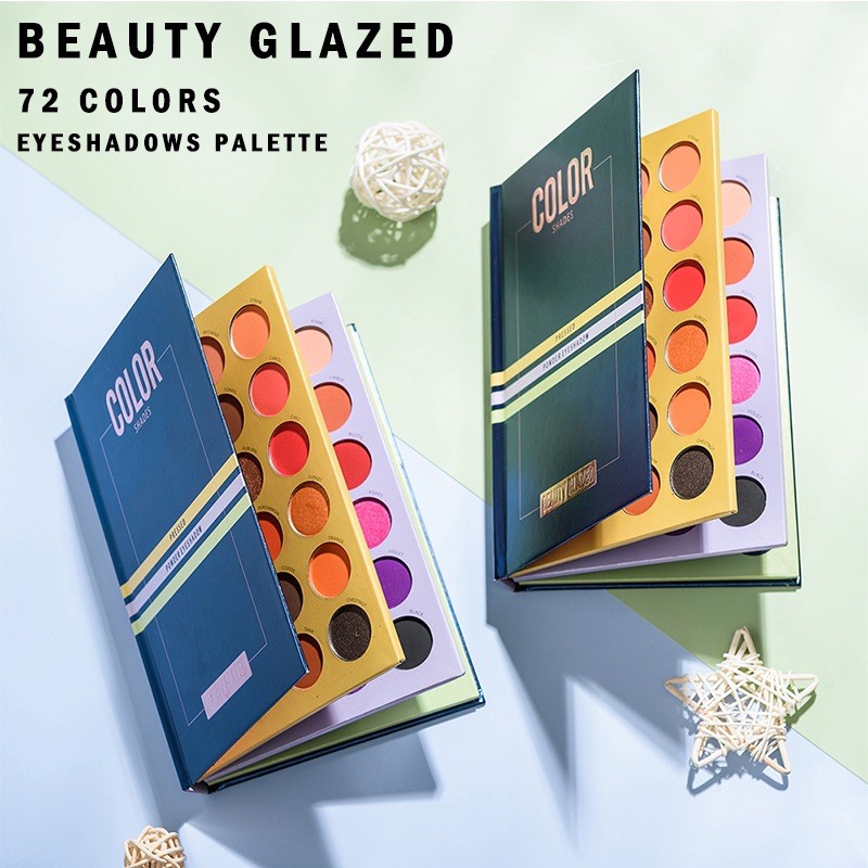 beauty-glazed-highly-pigmented-eyeshadow-palette-pearlescent-matte-eye-makeup-เครื่องสำอางกันน้ำ-72-สี
