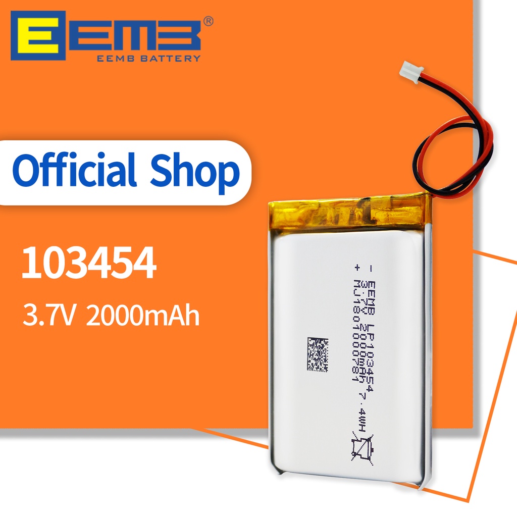 eemb-103454-3-7v-2000mah-lipo-lipolymer-rechargeable-battery-lithium-polymer-batteries-cell-for-camera-dvr-mp5-gps-navi