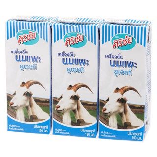 ภาพขนาดย่อของสินค้าGoat Milk UHT นมแพะ 100% ศิริชัย 190 มล.