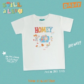 DADDY | Homey T-Shirt เสื้อยืด สกรีนลาย Homey สีขาว
