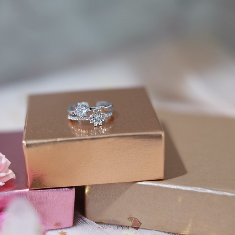 JEWELLYN Wine Ring แหวนดอกไม้ Shopee Thailand