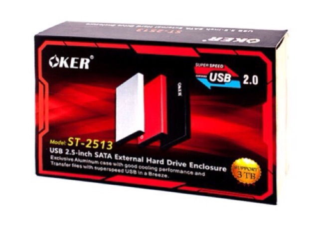 ภาพสินค้าOker External HDD 2.5"SATA USB 2.0เป็นกล่องใส่ ฮาร์ดดิสที่เป็นตัวเปลือยแล้วต้องการนำมาใช้งาน เป็นฮาร์ดดิสภายนอก จากร้าน puydinga บน Shopee ภาพที่ 6